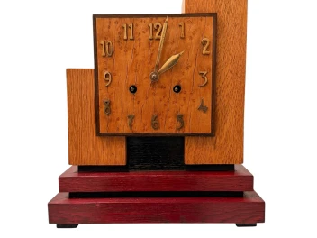 Art Deco Modernist Mantel Clock In the style of Hendrik Wouda, 1920s